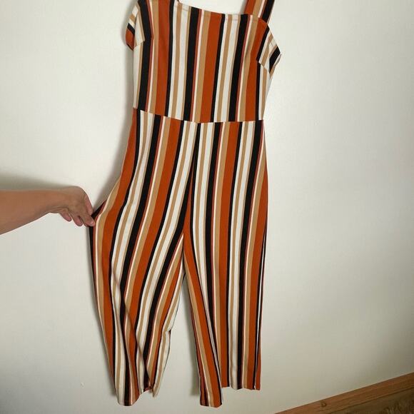 Urban Outfitters Women S Delany Jumpsuit 70s Striped Retro Square Neck Romper - Picture 7 of 12